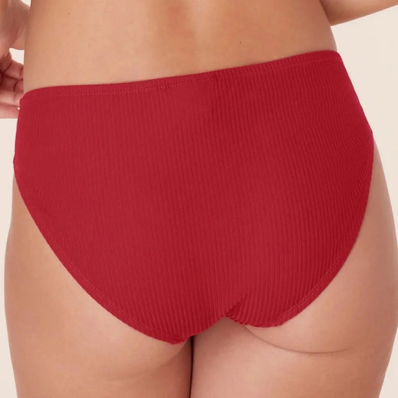 Andie x Mindy Bikini Set Maui Top Rib Swimsuit Flame Red size small NWT/NWOT - Picture 2 of 14